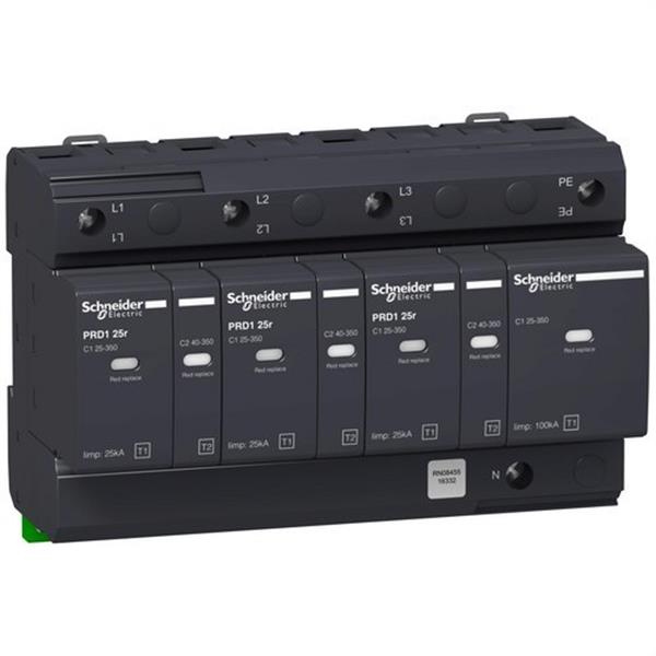SCHNEIDER ELECTRIC 16332 Limitador sobretensión PRD1-25r 3P+N 23/400-350V CC