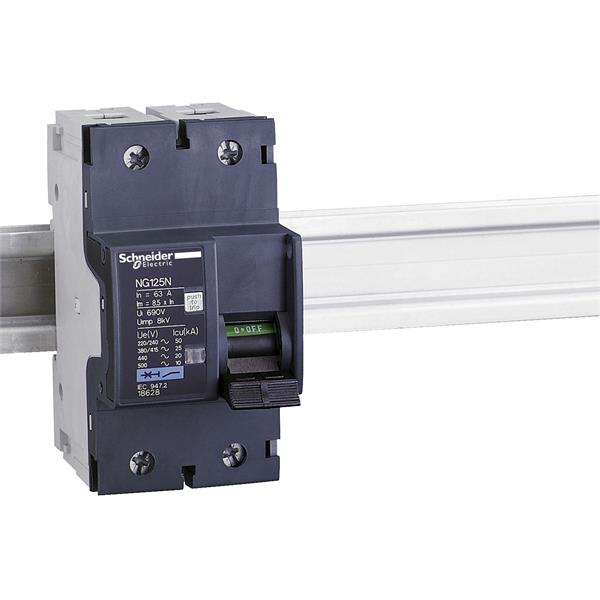 Interruptor automático magnetotérmico 2P 25A 6kA - Cablematic