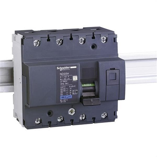 SCHNEIDER ELECTRIC 18739 Interruptor magnetotérmico NG125H 4P 63A curva-C