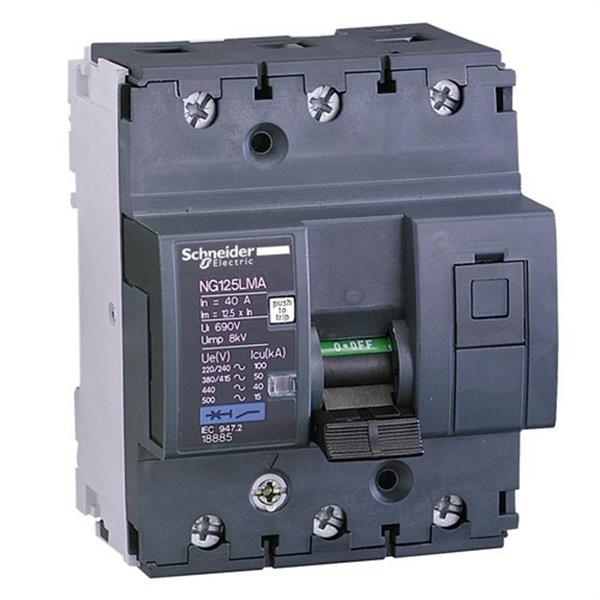 SCHNEIDER ELECTRIC 18885 Interruptor magnetotérmico NG125LMA 3P 40A curva-MA