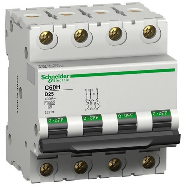 SCHNEIDER ELECTRIC 25222 *INTERRUPTOR AUTOMÁTICO MAGNETOTÉRMICO iC60H 4P 50A CURVA-D