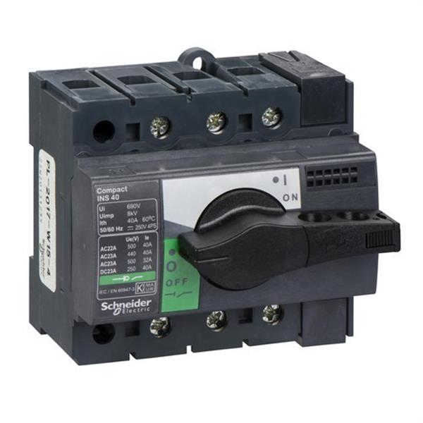 SCHNEIDER ELECTRIC 28900 Interruptor / seccionador COMPACT 40A 3P empotrable negro
