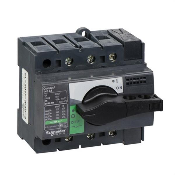 SCHNEIDER ELECTRIC 28902 Interruptor / seccionador COMPACT 63A 3P empotrable negro