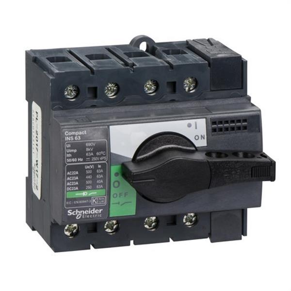 SCHNEIDER ELECTRIC 28903 Interruptor / seccionador COMPACT 63A 4P empotrable negro