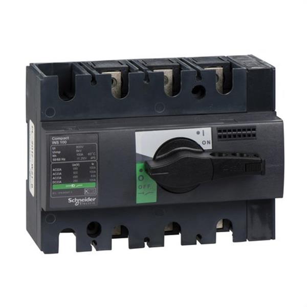SCHNEIDER ELECTRIC 28908 Interruptor / seccionador COMPACT 100A 3P empotrable negro