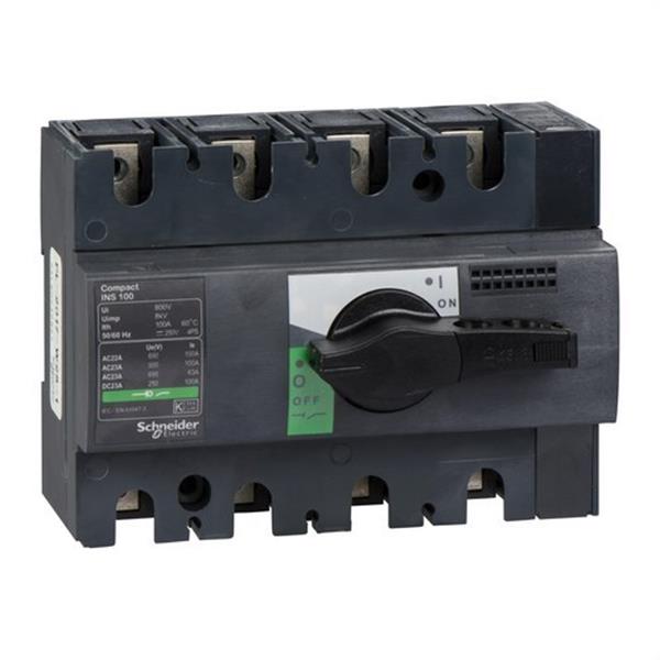 SCHNEIDER ELECTRIC 28909 Interruptor / seccionador COMPACT 100A 4P empotrable negro