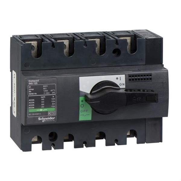 SCHNEIDER ELECTRIC 28911 Interruptor / seccionador COMPACT 125A 4P empotrable negro