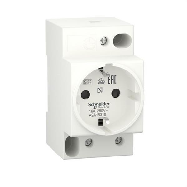 SCHNEIDER ELECTRIC A9A15310 Toma corriente 2P+TT lateral 250V estándar alemán schuko