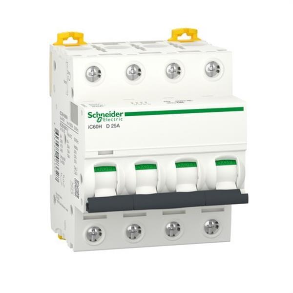 SCHNEIDER ELECTRIC A9F85425 Interruptor automático magnetotérmico iC60H 4P 25A curva-D