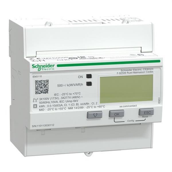 SCHNEIDER ELECTRIC A9MEM3110 Contador energía IEM3110Kwh medida directa 63A