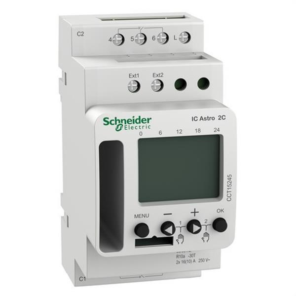 SCHNEIDER ELECTRIC CCT15245 Interruptor horario astronómico IC Astro con 2 canales (BT)