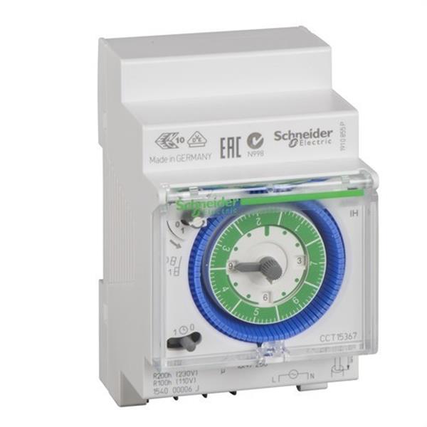 SCHNEIDER ELECTRIC CCT15367 Interruptor horario analógico IH 7 días con 3 módulos 150h 1C-16A