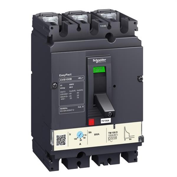 SCHNEIDER ELECTRIC LV510307 Interruptor automático CVS100B tripolar 25kA TM100D
