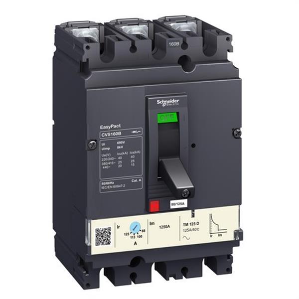 SCHNEIDER ELECTRIC LV516302 Interruptor automático CVS160B tripolar 25kA TM125D