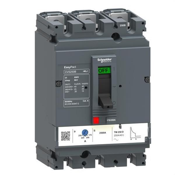 SCHNEIDER ELECTRIC LV525303 Interruptor automático CVS250B tripolar 25kA TM250D