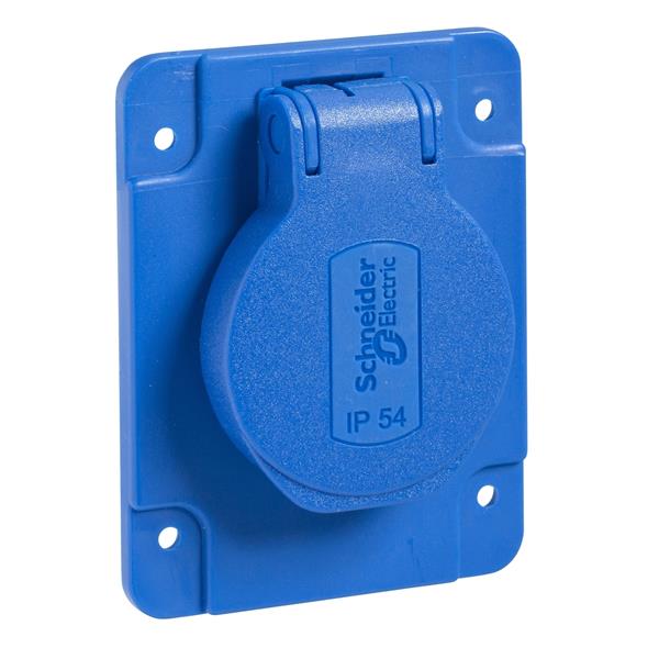 SCHNEIDER ELECTRIC PKS61B Base 10/16A 2P+TT apriete posterior 65x85 azul