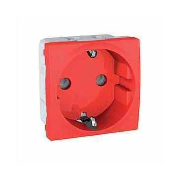 SCHNEIDER ELECTRIC MGU3.037.03 Base 2P+TT lateral 10/16A serie ÚNICA rojo