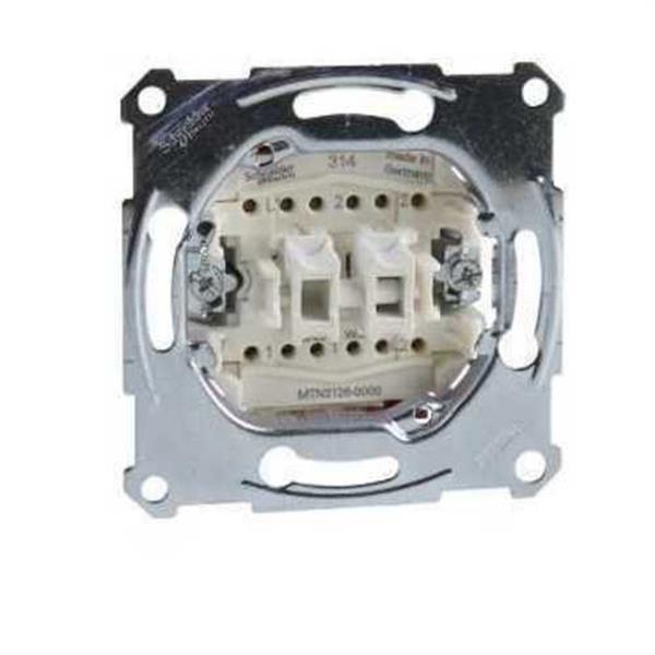 SCHNEIDER ELECTRIC MTN3126-0000 Doble conmutador 10A 250V de la gama ELEGANCE con función bidireccional doble