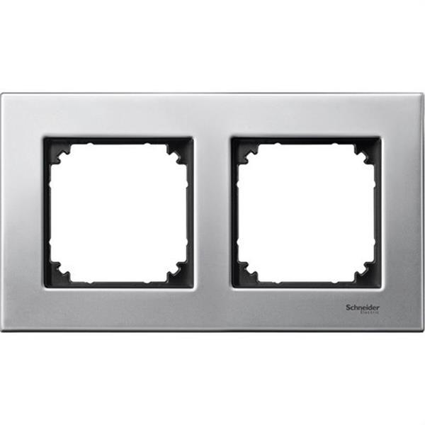 SCHNEIDER ELECTRIC MTN403260 Marco con 2 elementos ELEGANCE acero