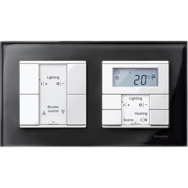 SCHNEIDER ELECTRIC MTN404203 Marco con 2 elementos ELEGANCE negro cristal