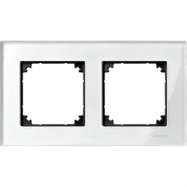 SCHNEIDER ELECTRIC MTN404219 Marco con 2 elementos ELEGANCE blanco cristal