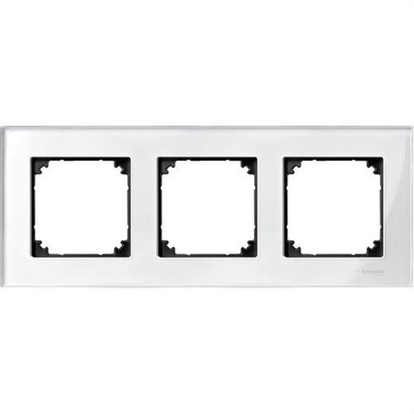 SCHNEIDER ELECTRIC MTN404319 Marco con 3 elementos ELEGANCE blanco cristal