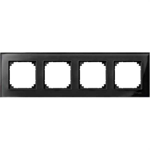 SCHNEIDER ELECTRIC MTN404403 Marco con 4 elementos ELEGANCE negro cristal
