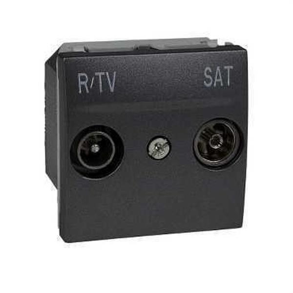 SCHNEIDER ELECTRIC U3.455.12 TOMA R-TV/SAT FINAL SERIE UNICA TOP GRAFITO