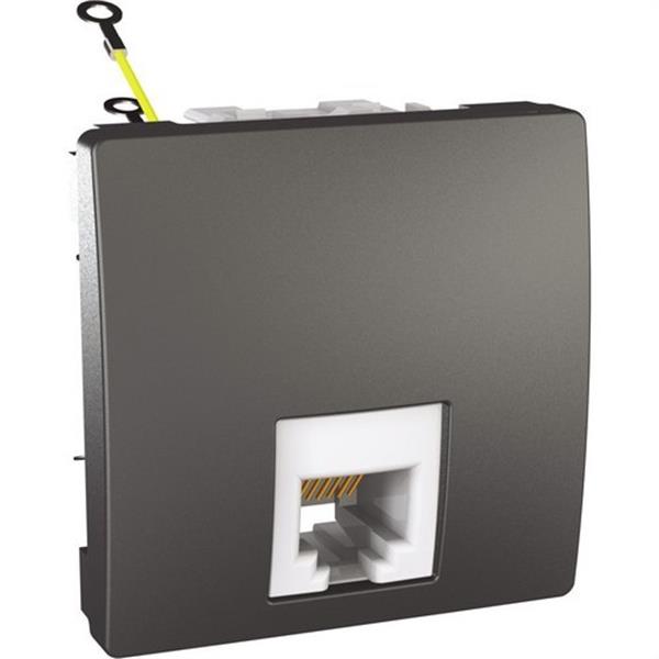 SCHNEIDER ELECTRIC U3.497.12 TOMA RJ-12 6 CONTACTOS ANCHO SERIE UNICA TOP GRAFITO