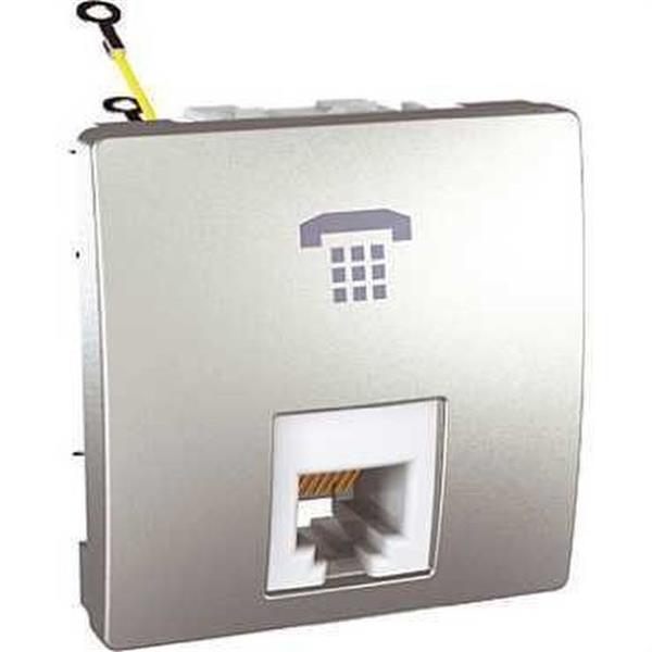 SCHNEIDER ELECTRIC U3.497.30 Toma RJ-12 6 contactos ancho aluminio serie ÚNICA TOP
