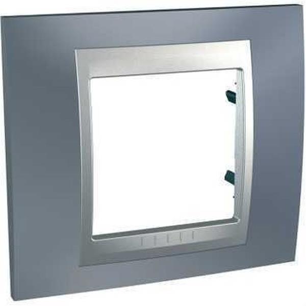 SCHNEIDER ELECTRIC U66.002.097 Marco serie ÚNICA TOP con 1 elemento gris metal aluminio