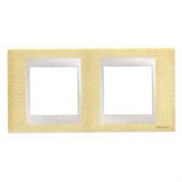 SCHNEIDER ELECTRIC U66.004.0M1 MARCO 2 ELEMENTOS HORIZONTAL HAYA NATURAL UNICA TOP