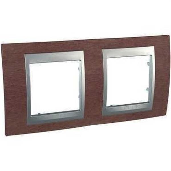 SCHNEIDER ELECTRIC U66.004.0M4 Marco Unica Top con 2 elementos horizontal tabaco