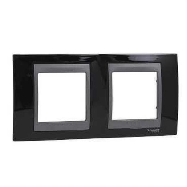 SCHNEIDER ELECTRIC U66.004.293 Marco Unica Top con 2 elementos horizontales negro grafito