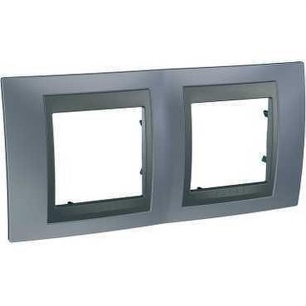 SCHNEIDER ELECTRIC U66.004.297 Marco serie ÚNICA TOP con 2 elementos horizontales gris grafito