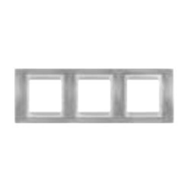 SCHNEIDER ELECTRIC U66.006.298 MARCO 3 ELEMENTOS HORIZONTAL AZUL UNICA TOP GRAFITO