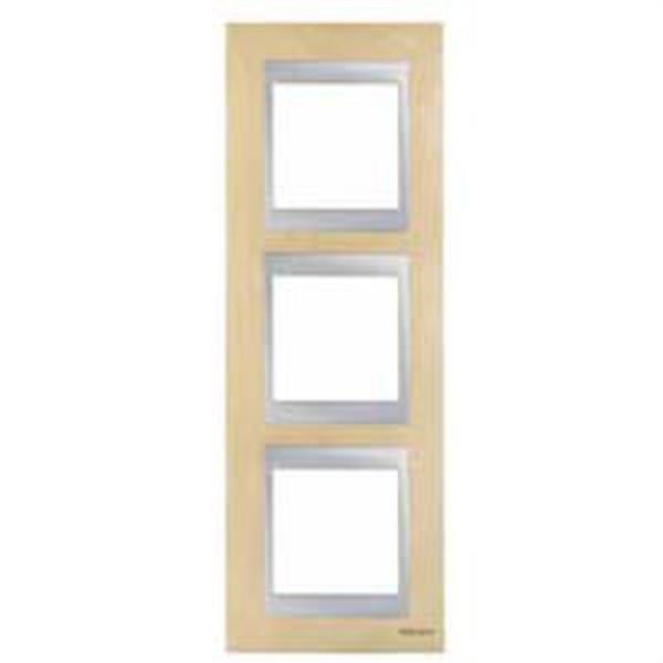 SCHNEIDER ELECTRIC U66.006V.0M1 MARCO 3 ELEMENTOS VERTICAL HAYA NATURAL UNICA TOP