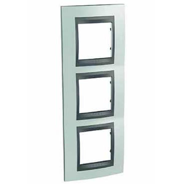 SCHNEIDER ELECTRIC U66.006V.294 MARCO 3 ELEMENTOS VERTICAL VERDE UNICA TOP GRAFITO