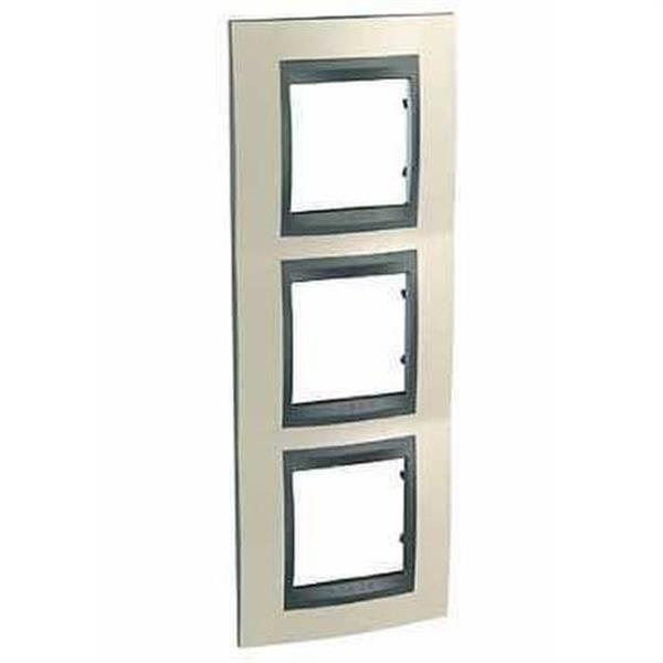SCHNEIDER ELECTRIC U66.006V.295 Marco Unica Top con 3 elementos verticales titanio grafito