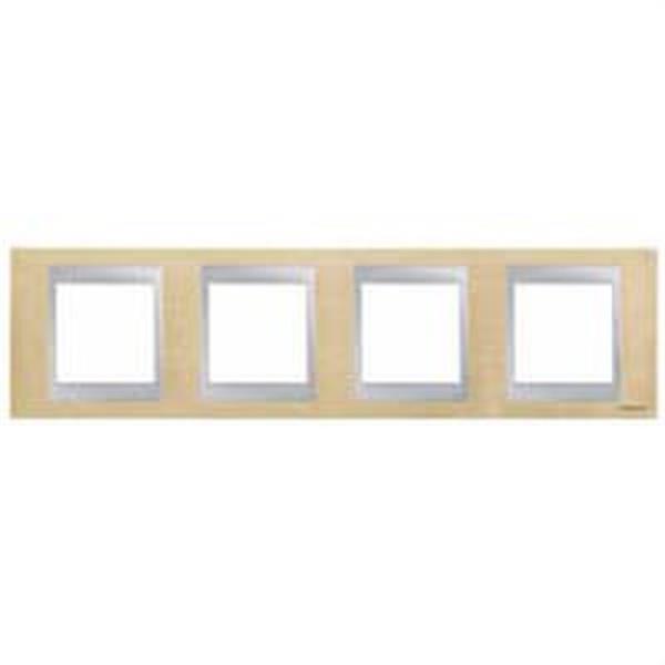 SCHNEIDER ELECTRIC U66.008.0M1 MARCO 4 ELEMENTOS HORIZONTAL HAYA NATURAL UNICA TOP