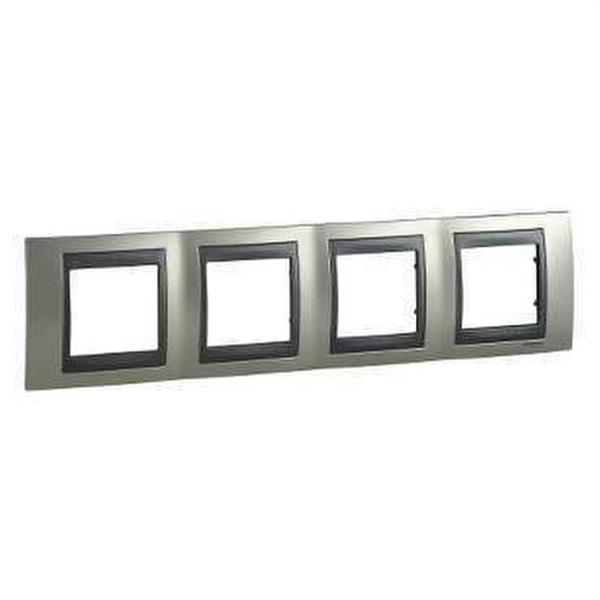 SCHNEIDER ELECTRIC U66.008.295 Marco Unica Top con 4 elementos horizontales titanio grafito