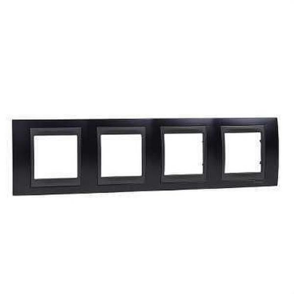 SCHNEIDER ELECTRIC U66.008.297 Marco Unica Top con 4 elementos horizontales gris grafito