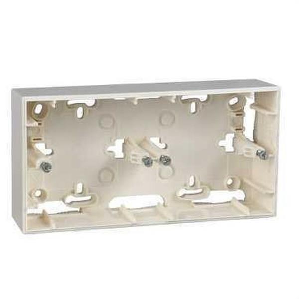 SCHNEIDER ELECTRIC U8.004.25 Caja superficie con 2 elementos serie UNICA marfil