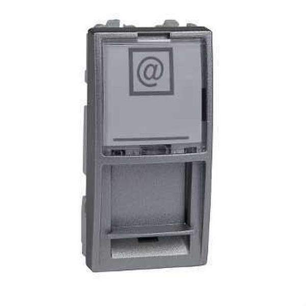 SCHNEIDER ELECTRIC U9.461.30 Caratula toma RJ-45 AT&T aluminio serie UNICA TOP