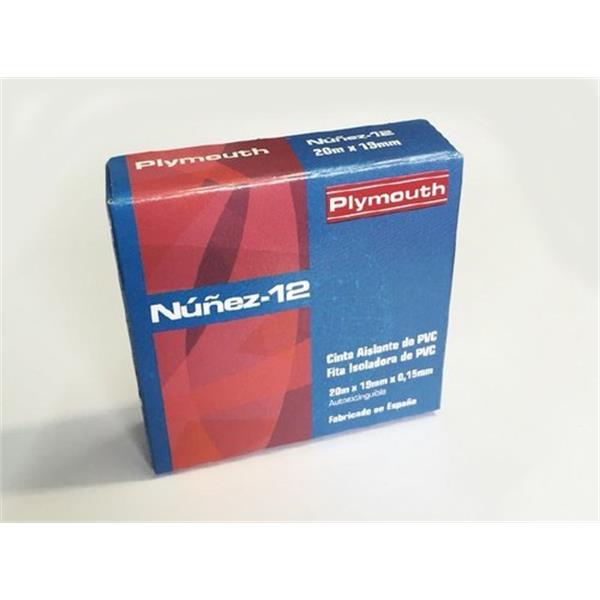 PLYMOUTH 5074 *CINTA ELECTRICO/A PVC NUNEZ-12 10x19x0,15 AMARILLO