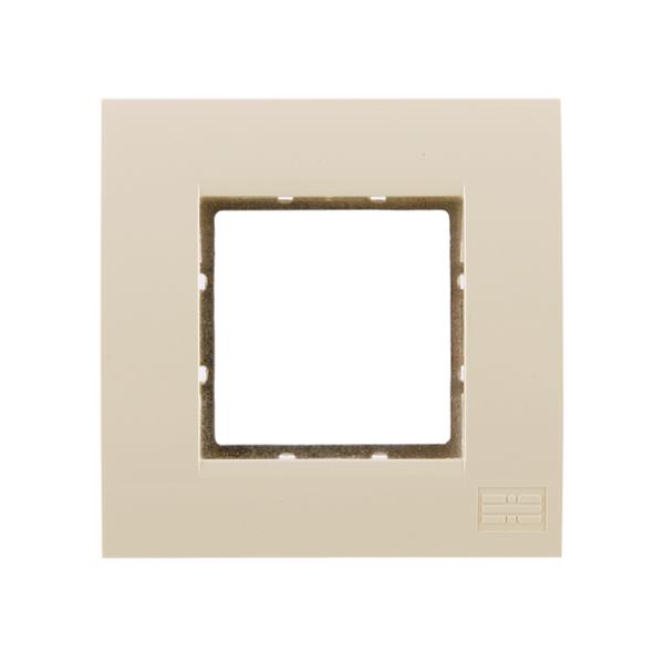 EISSOUND 19102 Embellecedor 1 módulo cuadrado blanco