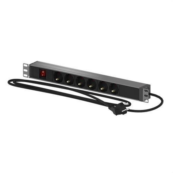 OPENETICS 2394 Regleta eléctrica 19" 6T con interruptor aluminio