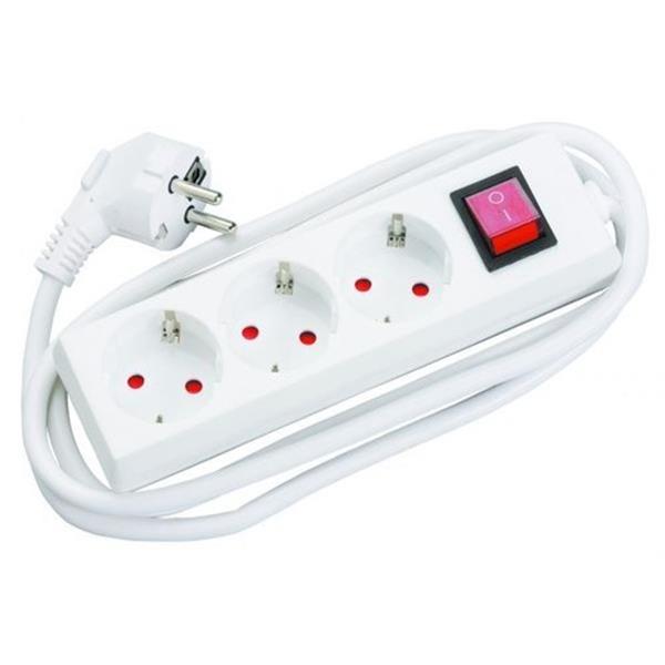 FENOPLASTICA 272 B Base triple bipolar conInterruptor +cable blanco