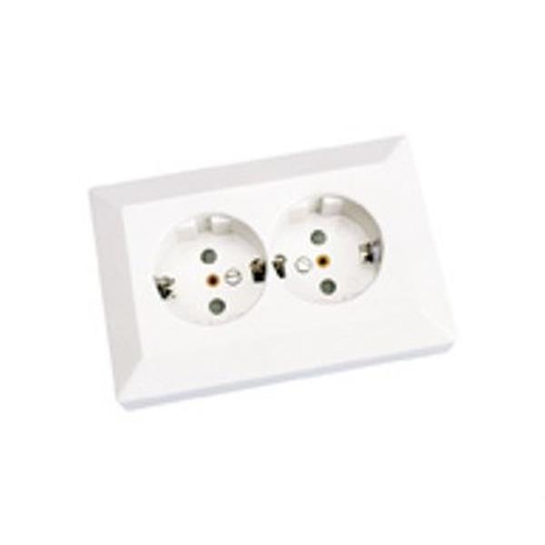 FENOPLASTICA 5523 B (4) Base doble 10/16A 250V blanco bolsa