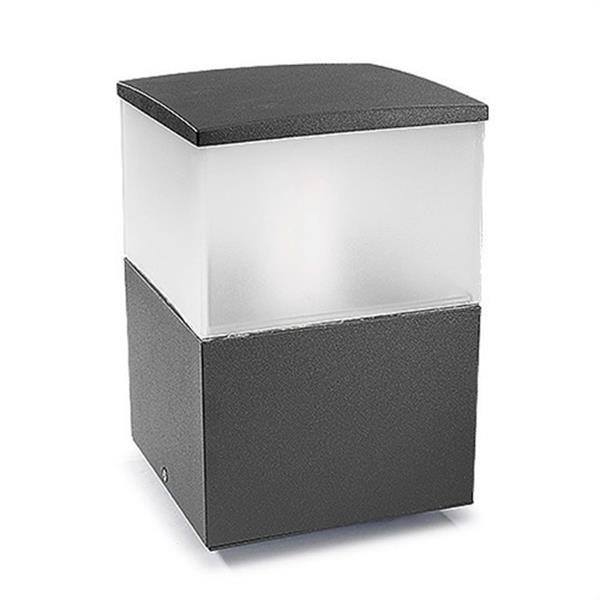 LedsC4 10-9386-Z5-M3 Luminaria sobremuro CUBIK E27 60/18W gris urbano